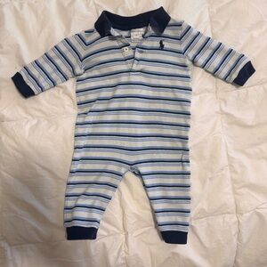 Ralph Lauren Striped Blue and White baby 9 m One Piece